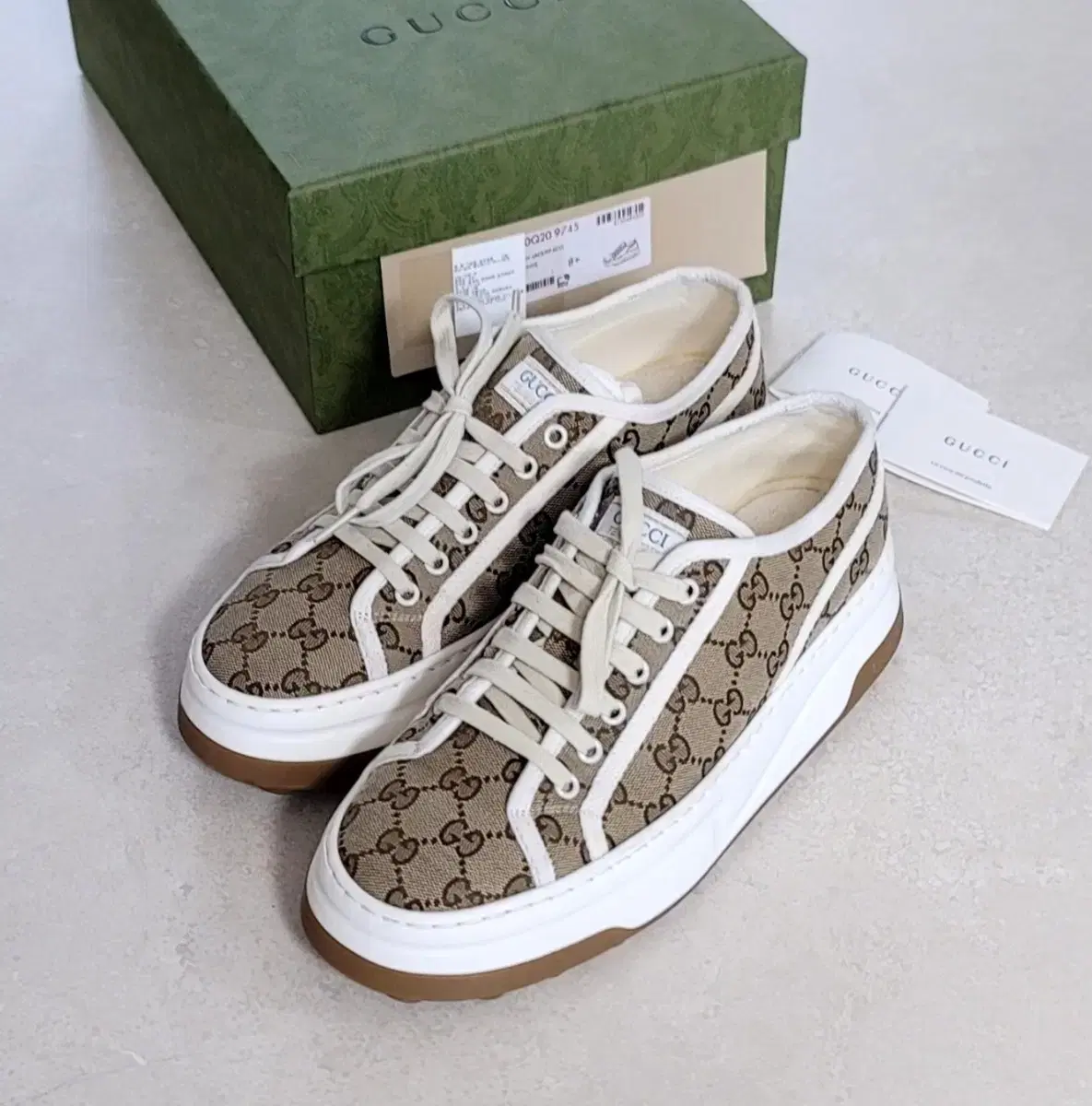 [정품] 구찌 GUCCI 테니스 1977 트렉 자카드 스니커즈