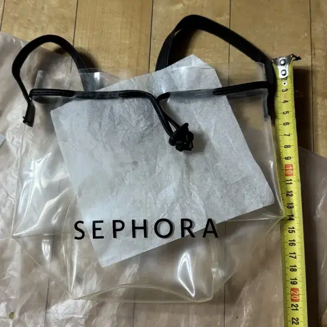 세포라 sephora pvc 가방 원통형 백 파우치