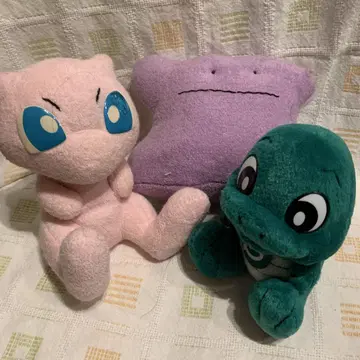 포켓몬 봉제 인형 세트 뮤우 메타몬 꼬부기(제니카메)