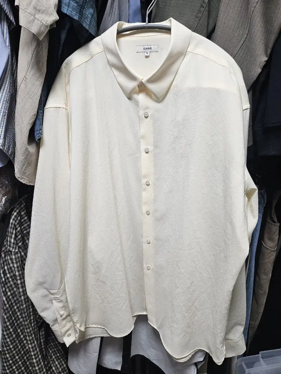 New Product) Leav linen shirt Lemon XL