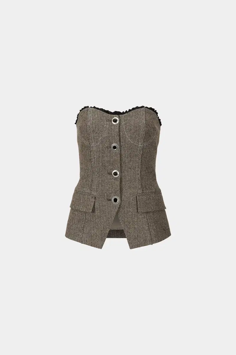 앤더슨벨 AIKA HERRINGBONE BUSTIER (GREY)