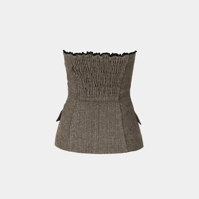 앤더슨벨 AIKA HERRINGBONE BUSTIER (GREY)