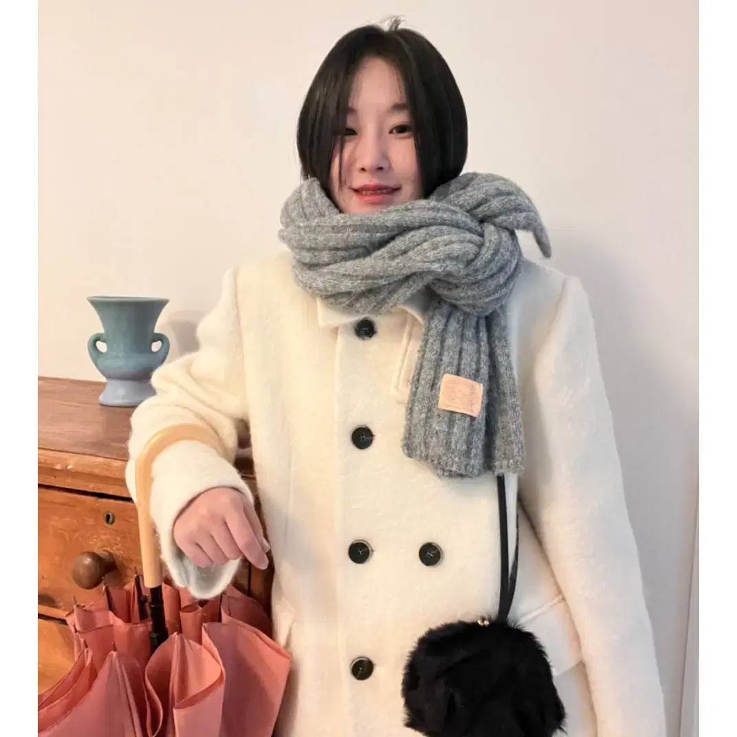 시눈 Double Breasted Half Coat (Ivory) 새제품