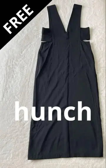 hunch 헌치 블랙 허리 슬릿 OP