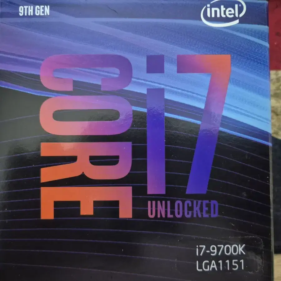 인텔 i7 9700k cpu 팝니다(노뚜따,박스O)