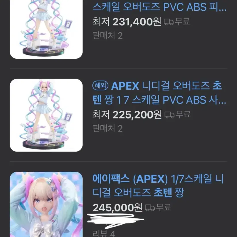 (미개봉) APEX 에이펙스 니디걸오버도즈 초텐짱 피규어