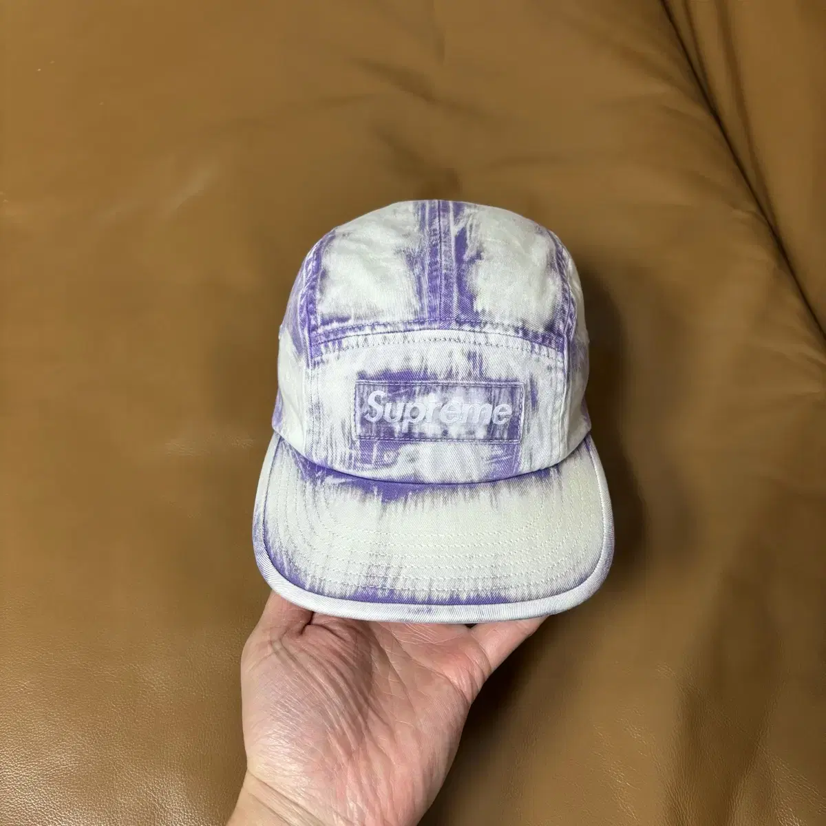 Supreme 슈프림 캠프캡 모자 (Washed Purple)