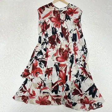 정가 30800엔 FRAY ID 와셔 러플 플레어 원피스