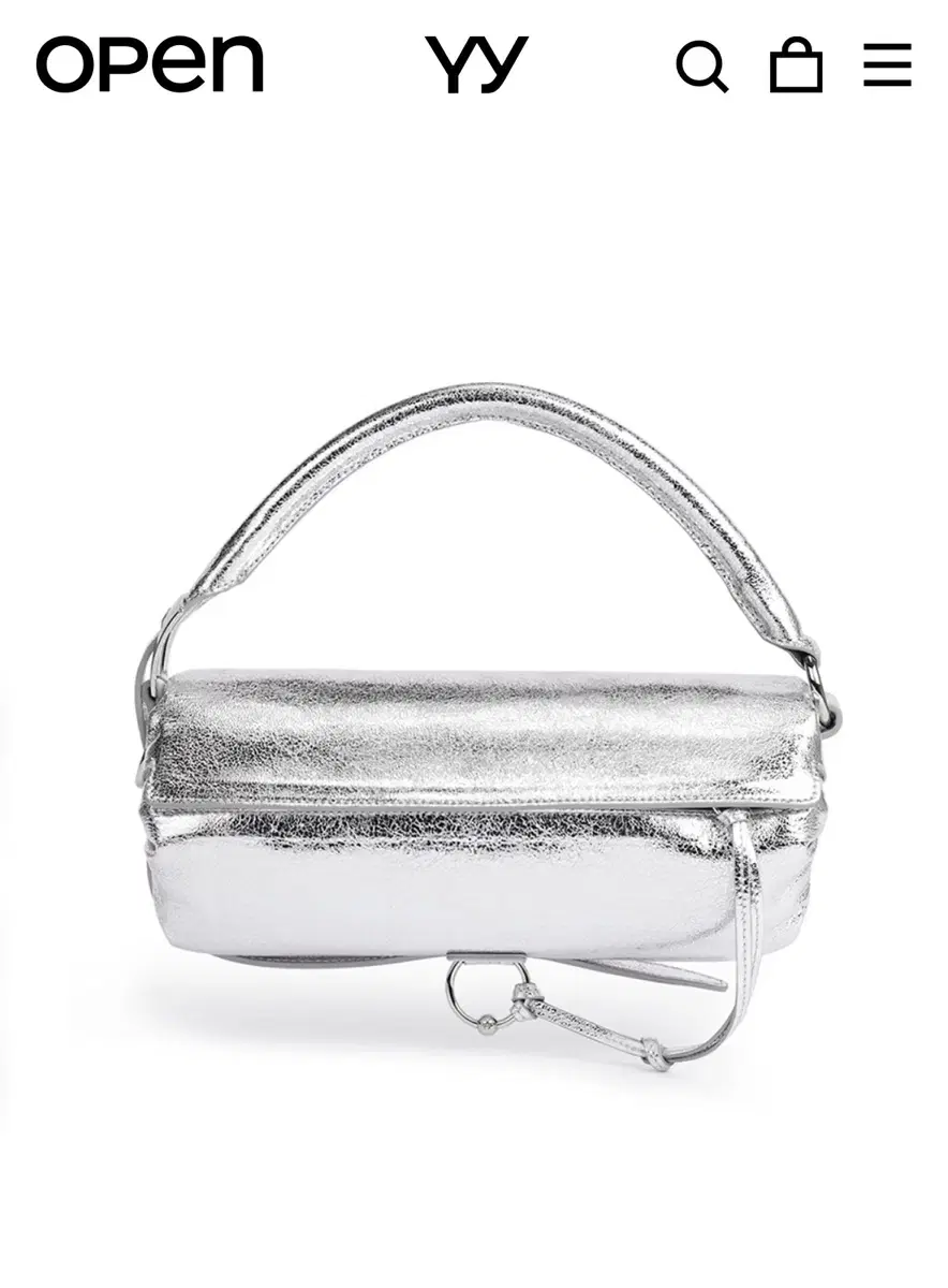 Yy pillow bag silver