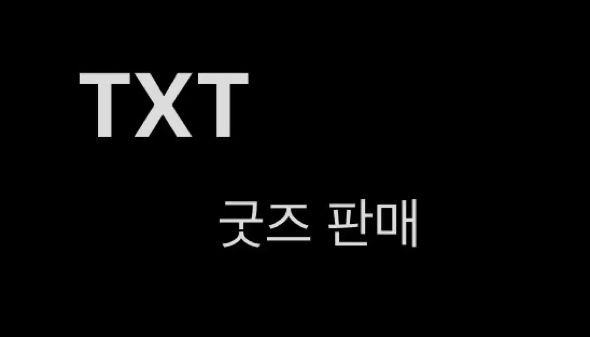 TXT 굿즈