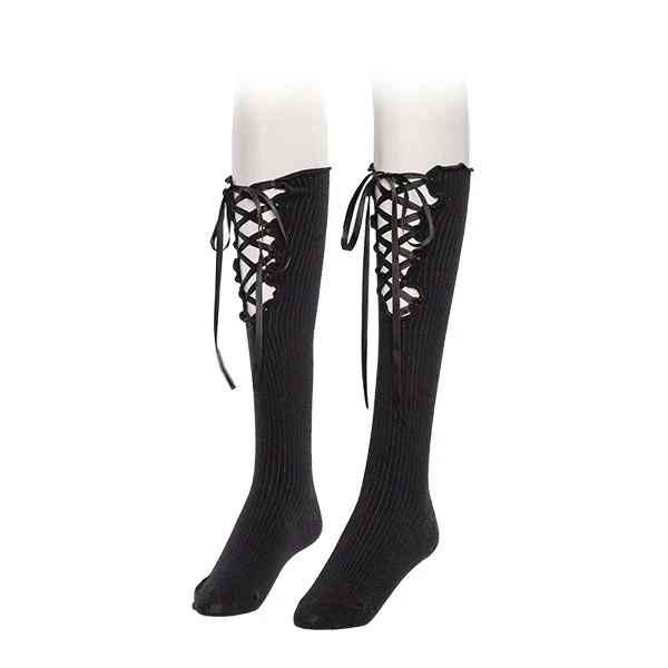 Dear My Love Lace-up Knee-high socks Socks Mass-produced minefield Neutral field