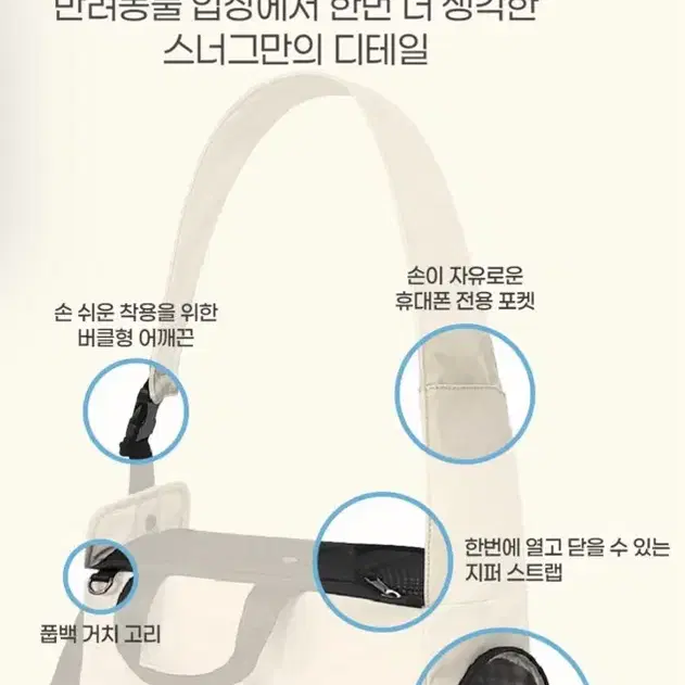 펫츠랜드 반려동물 스너그 슬림백