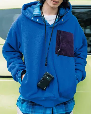 노스페이스 퍼플 라벨 플리스 후드티