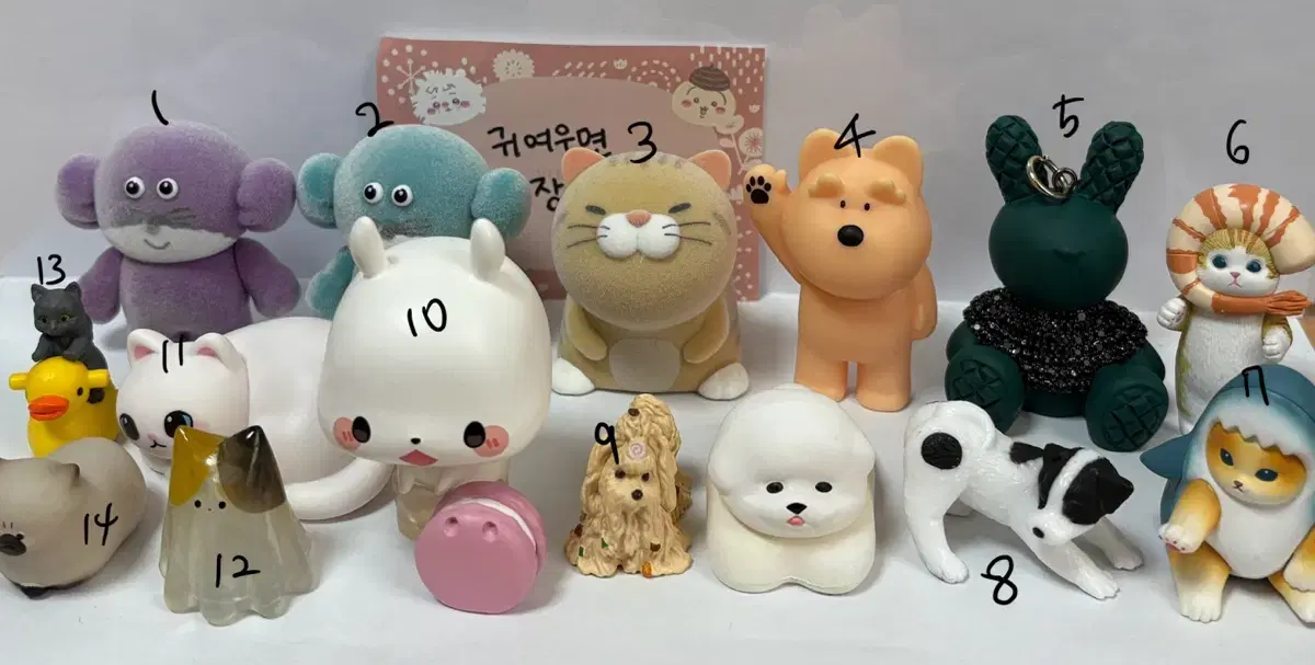 무뉴 포코시, 모프샌드, 송송이 등 동물 피규어 가챠 모음집 14개