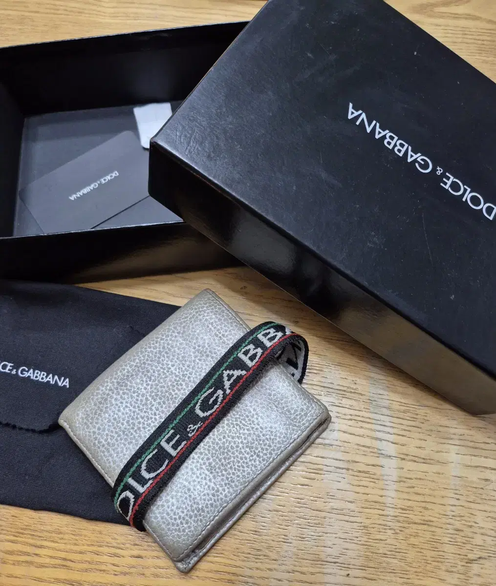 Dolce & Gabbana banding leather wallet
