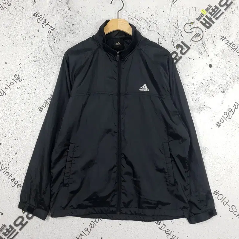 아디다스 ADIDAS 윈드브레이커 바람막이 자켓 블랙 3800066