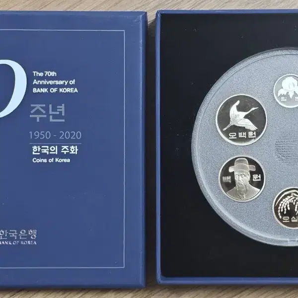 2020년 한국은행 창립 70주년 기념 주화 세트박스