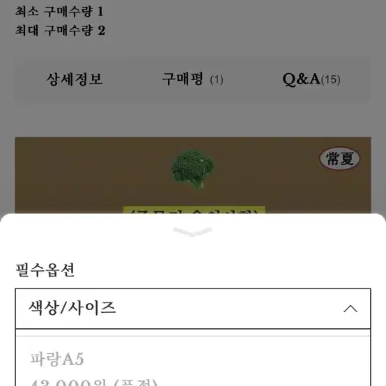 브로콜리상하 토마토 북커버 파랑색 A5 사이즈