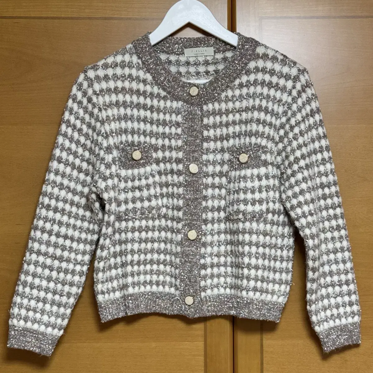 밀크코코아 romantic tweed kint cardigan