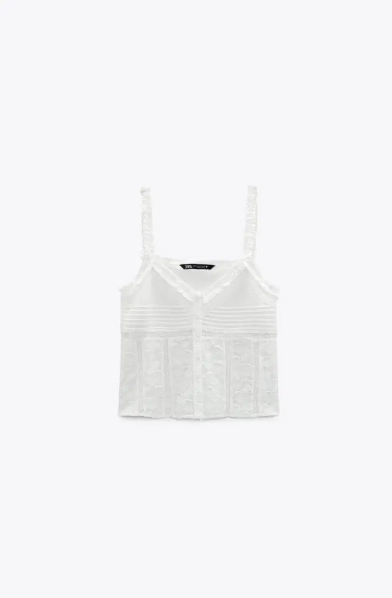 ZARA 자라 EMBROIDERED TOP 자수 탑