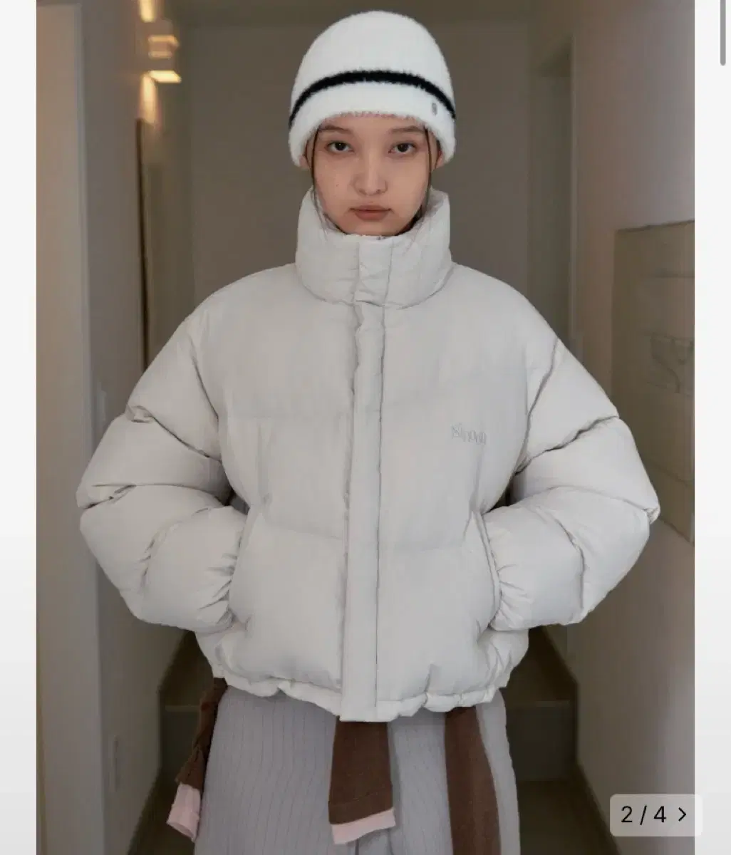 시눈 패딩 베이지 PUFFER DOWN JACKET