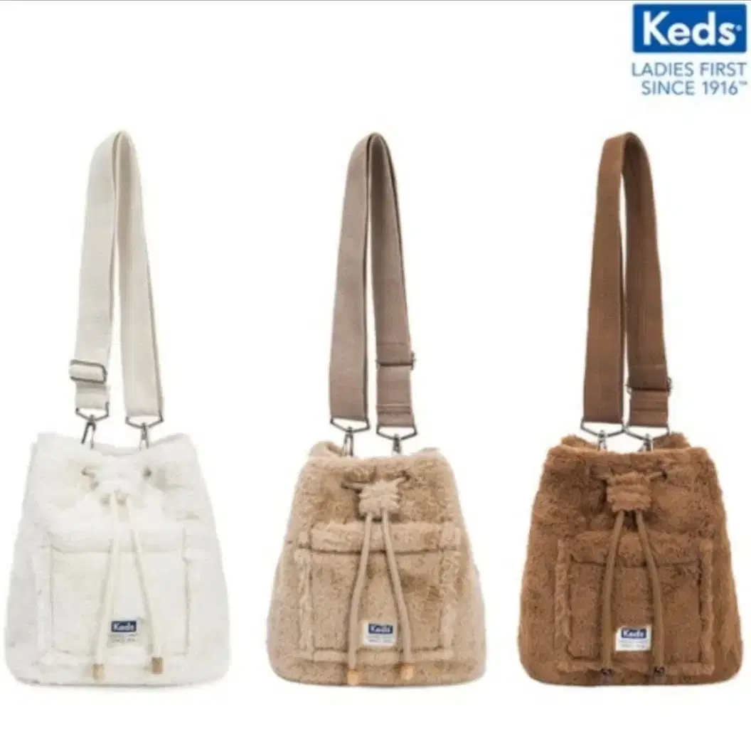 Keds 퍼 버킷백