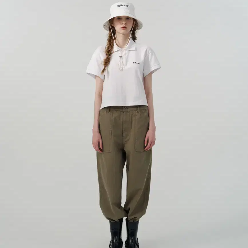 더바넷 카키 팬츠 Khaki Herringbone Fatigue Pant