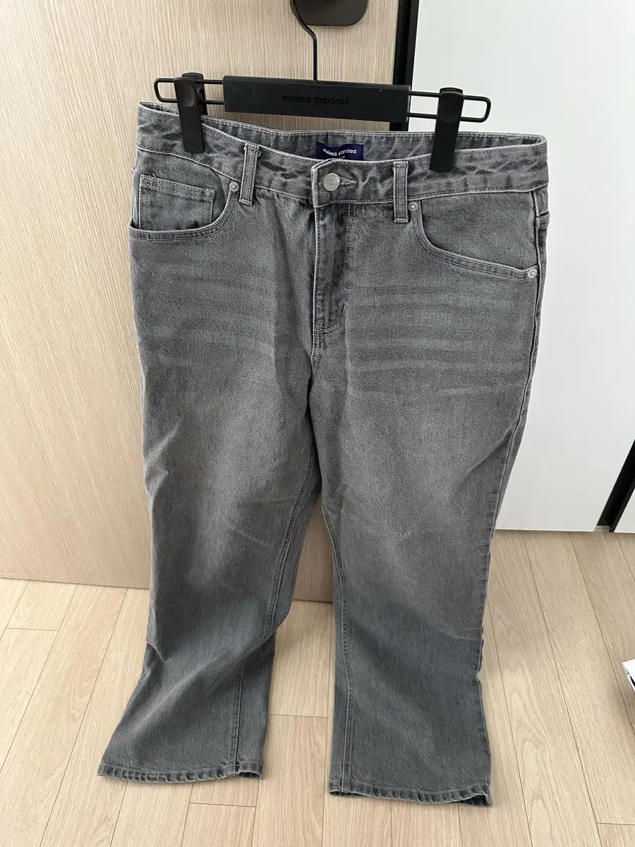 Mushinsa Standard Premium Wide Denim Gray Wide Pants 29 inches