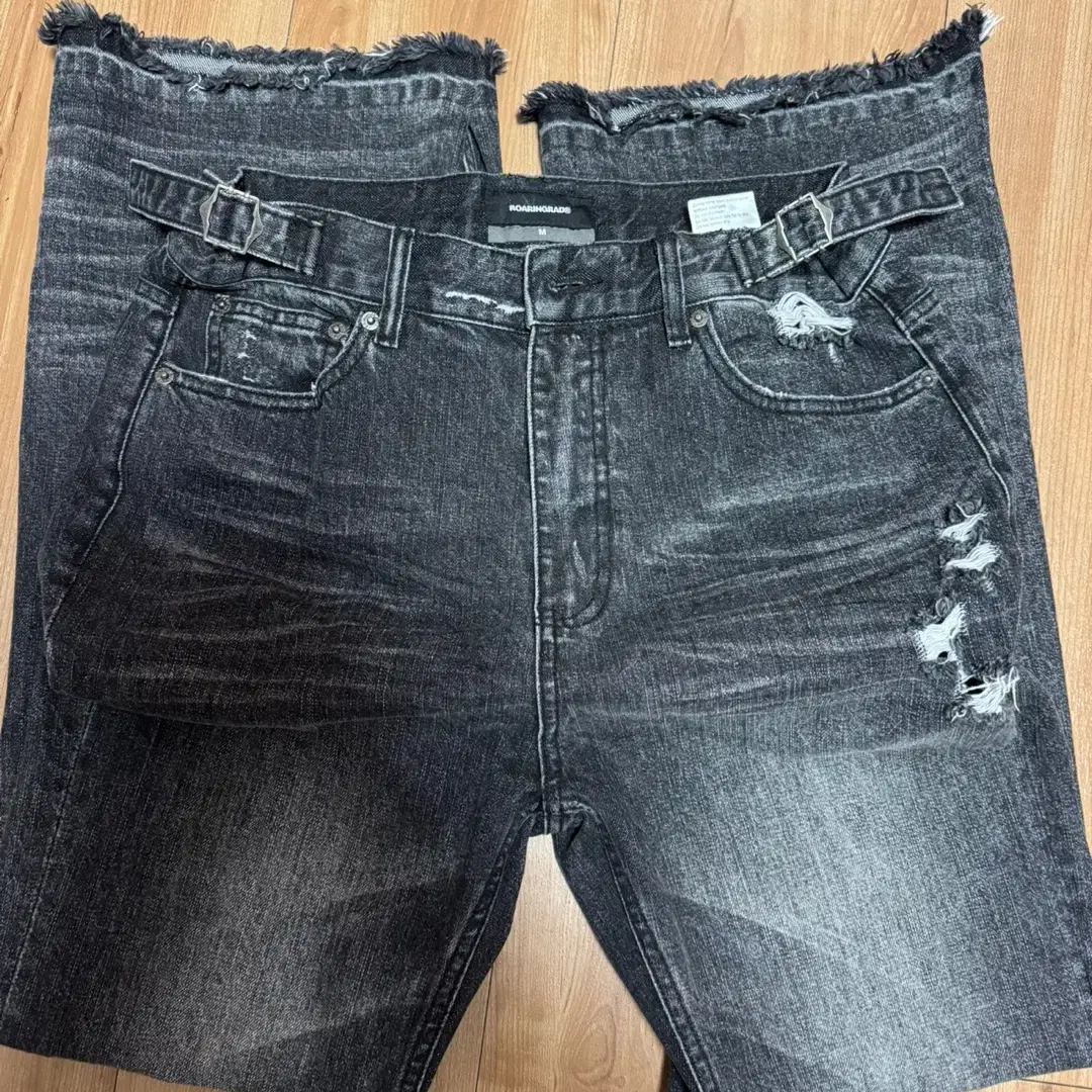 [M] 로어링라드 FLARED WASHED JEANS BLACK