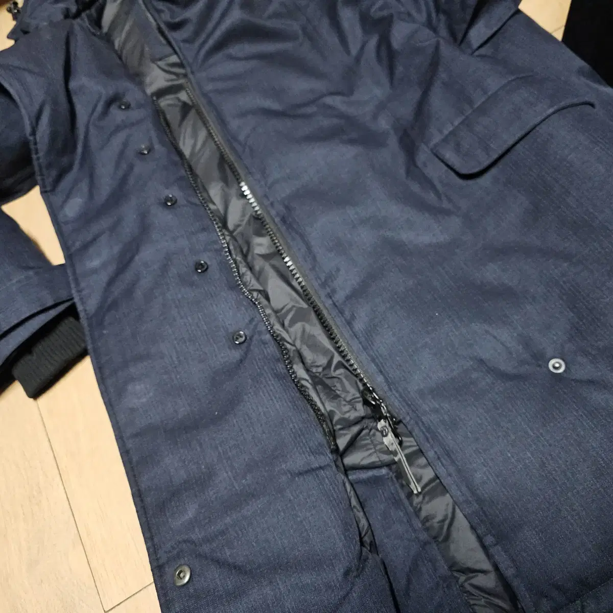 노비스 TULA CROSSHATCH NAVY 여성 후드패딩90