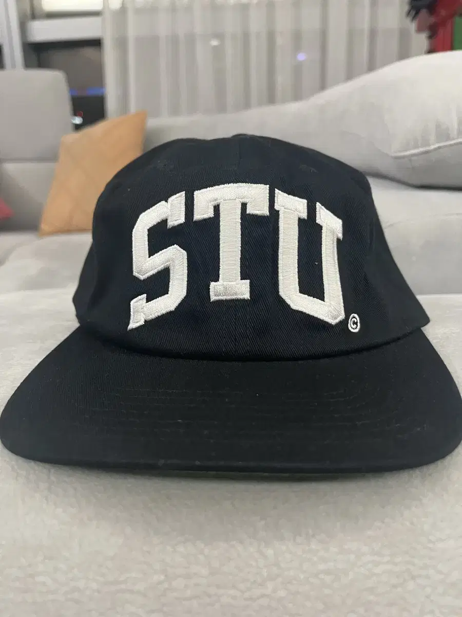 스투시 Stu 아치 스냅백 모자 Cap Black