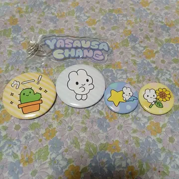 야옹사짱 로고 아크릴 키링 캔 배지