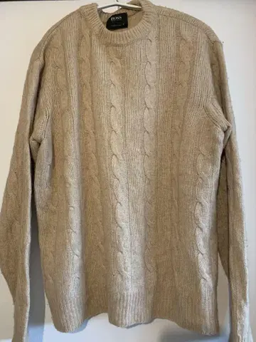 휴고보스 camel knit 케이블 니트 케이블 니트