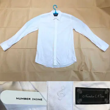 넘버나인 드레스 셔츠 3 NUMBER NINE 화이트 긴팔 셔츠 음표