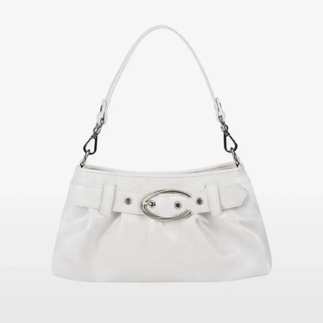 C BELTED HOBO MINI BAG_WHITE