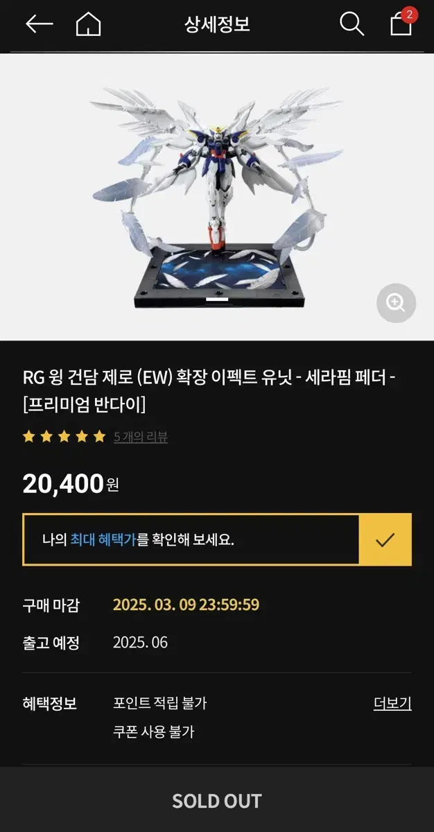 RG 윙 건담 제로 (EW) 확장 이펙트 유닛