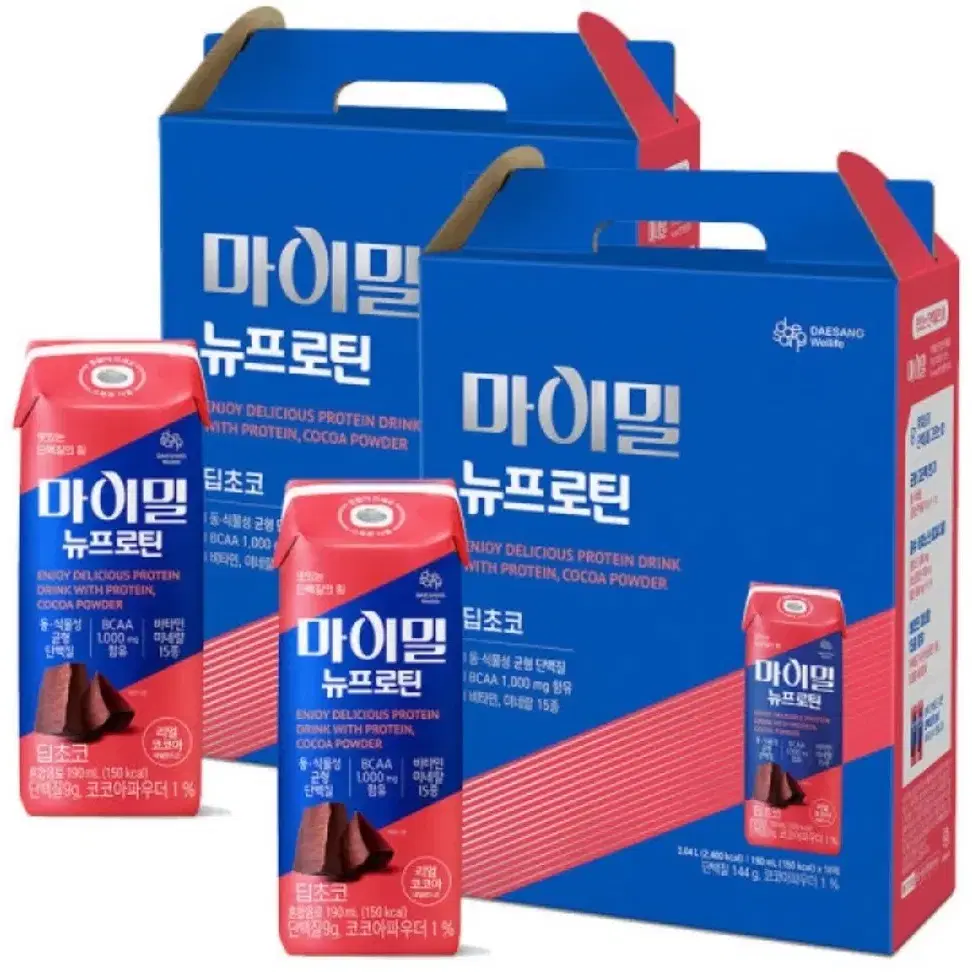 대상 마이밀 뉴프로틴 딥초코 190ml 32개 단백질음료