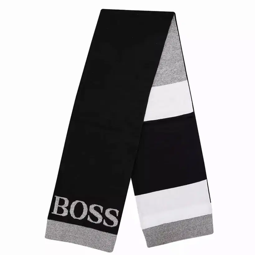 휴고보스 BOSS 멀티컬러 로고 코튼 머플러