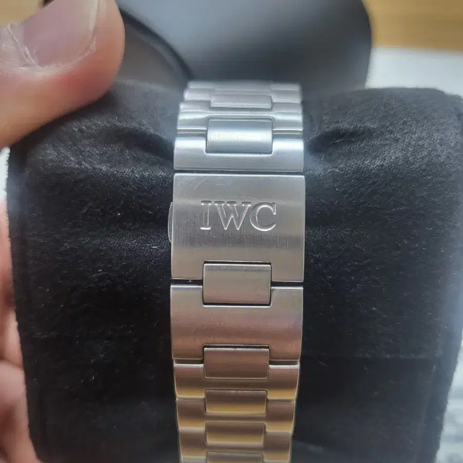 IWC 아쿠아타이머 크로노 블랙 스틸 브슬 풀코