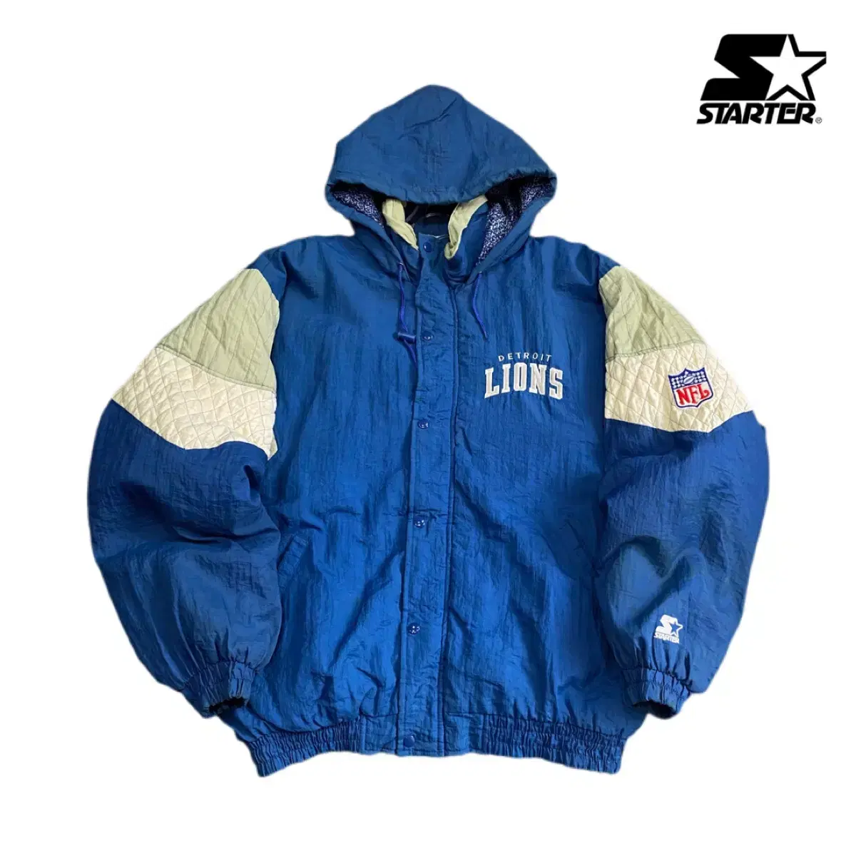 스타터 X NFL 90s Detroit Lions 올드스쿨 나일론 점퍼