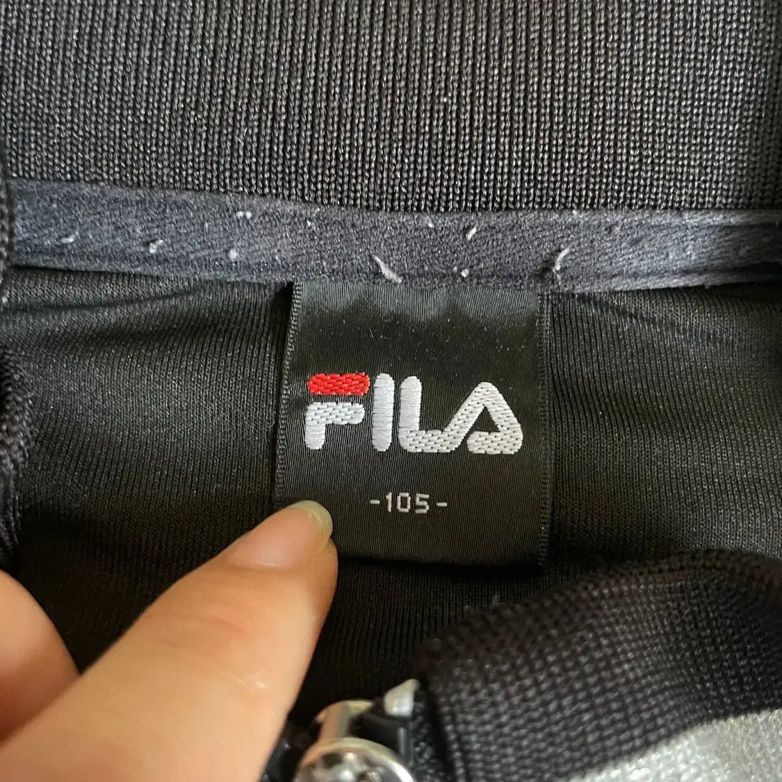 FILA 휠라 블랙 실버글리터 져지 트랙탑 105