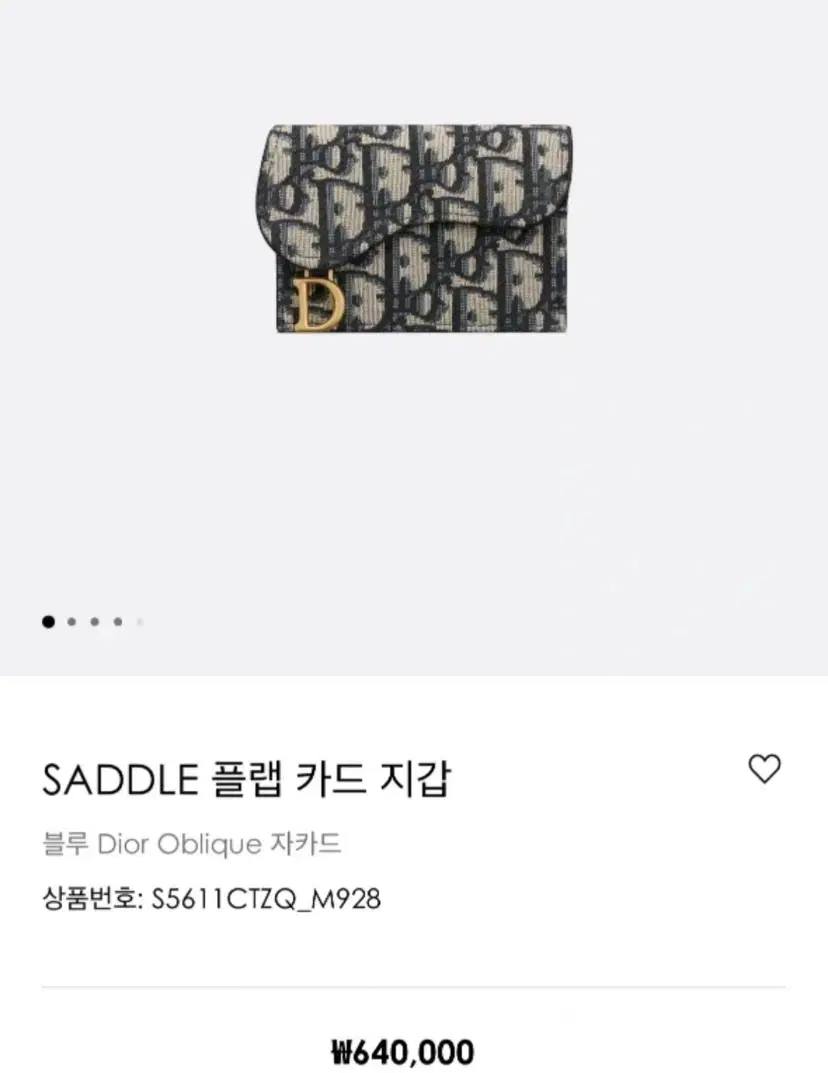 디올 saddle 카드 지갑