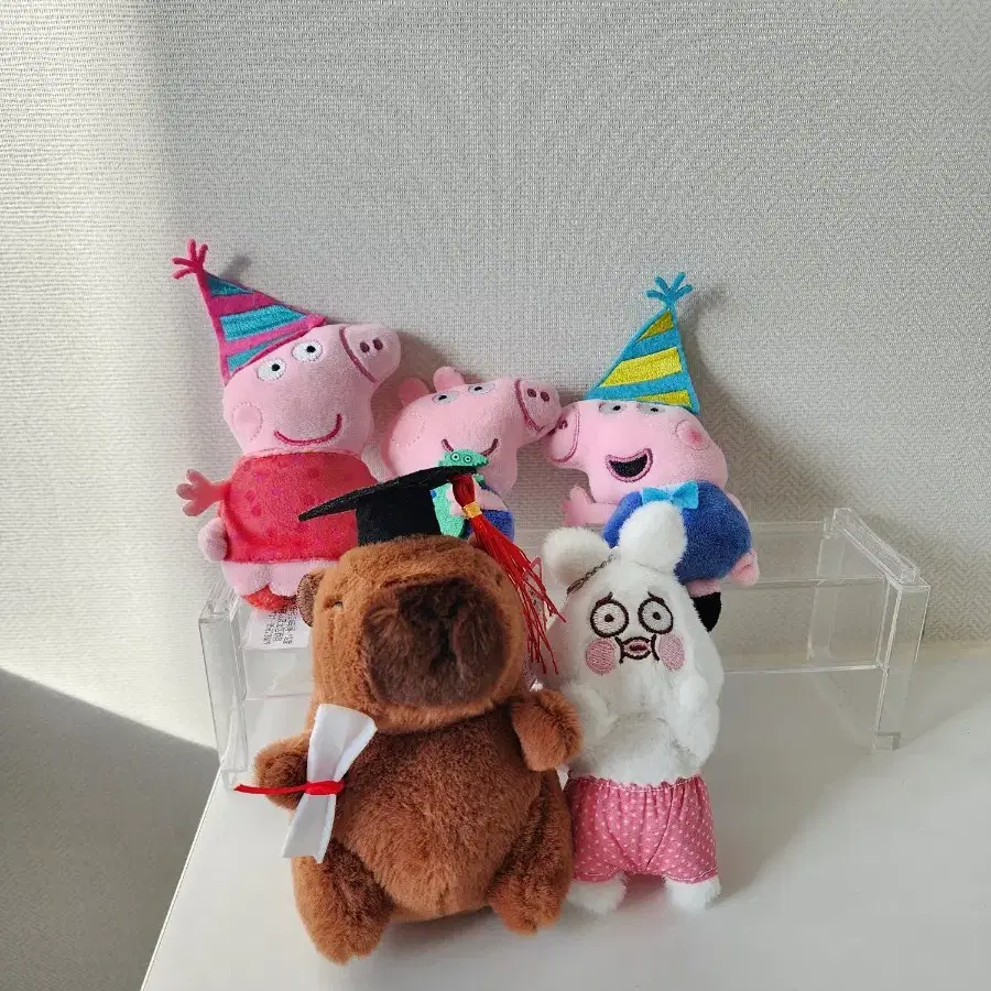 페파 피크 Peppapig 쿼카 학사모 빤쮸 토끼 인형 키링