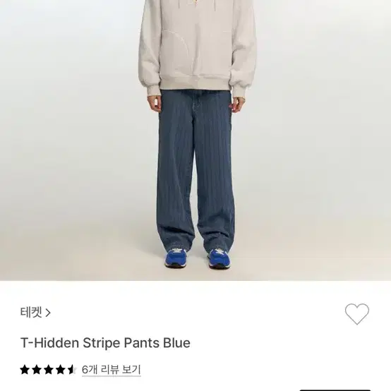 테켓 데님 T-Hidden Stripe Pants Blue M사이즈