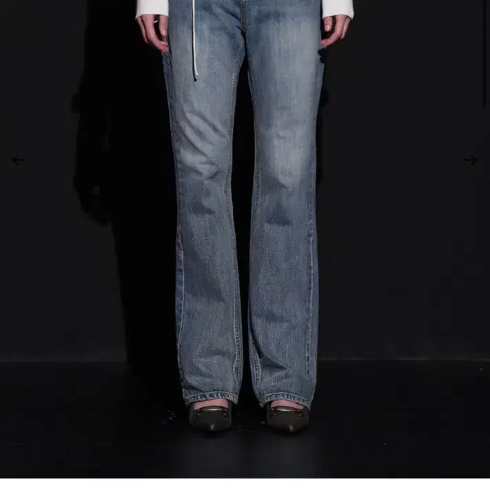 보헤미안서울 semi-boots cut denim pants