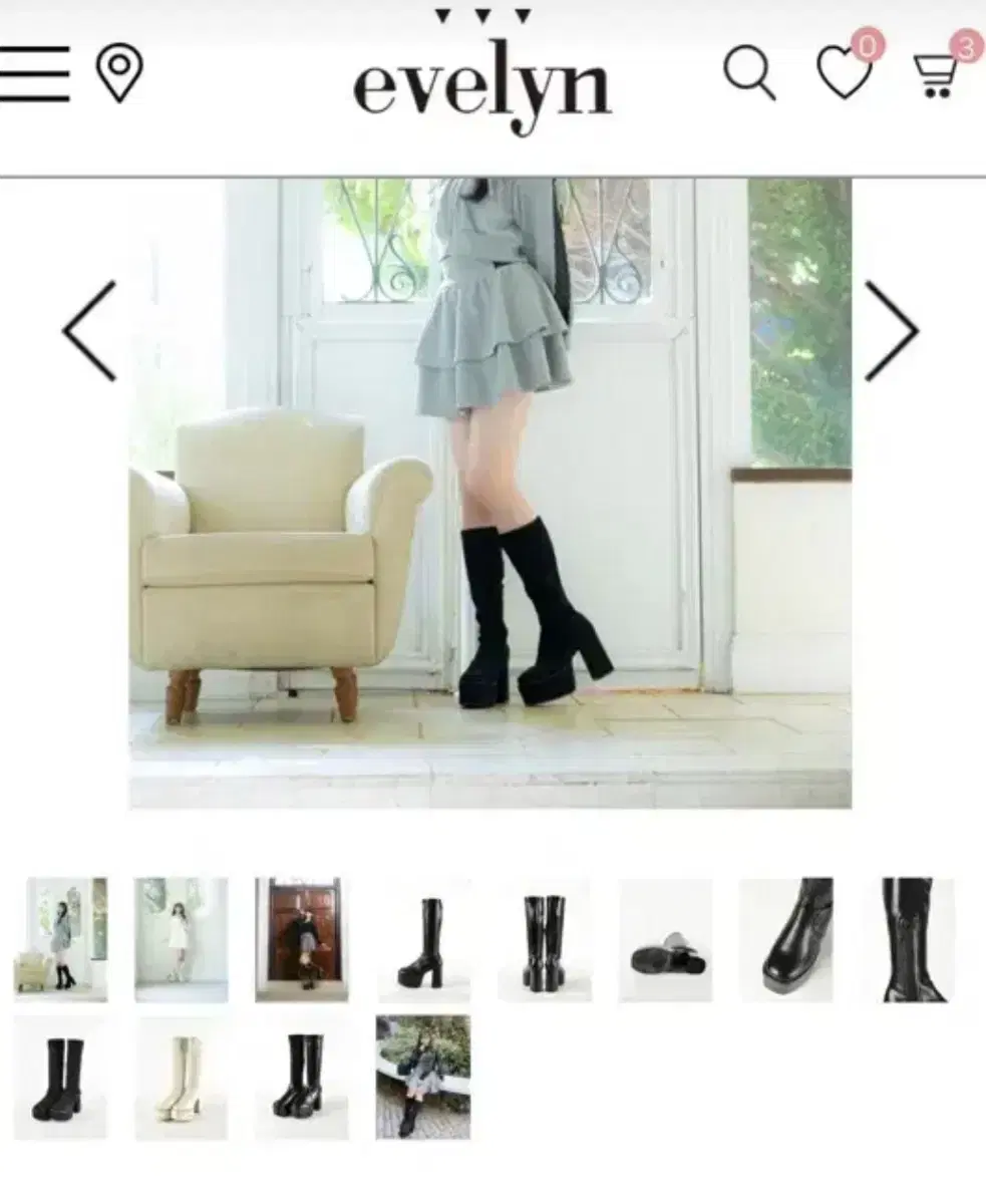 Evelyn High-heeled long boots Size L YB Sunjae Yang Jae-rye Bubbles