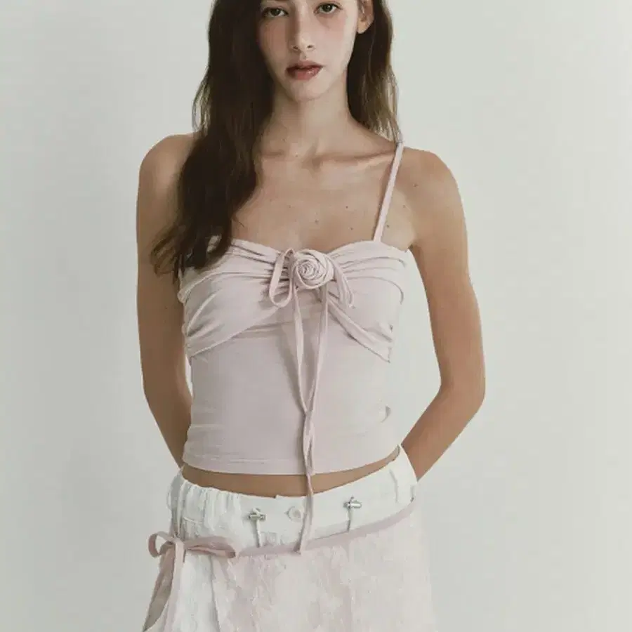 아수라 FLOWER STRING SLEEVELESS (PINK)