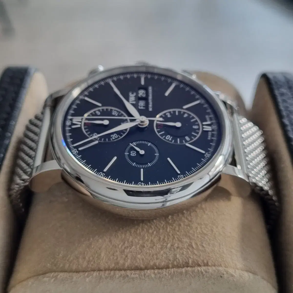 IWC 포르토피노 크로노 그래프 42mm 검판 IW391010