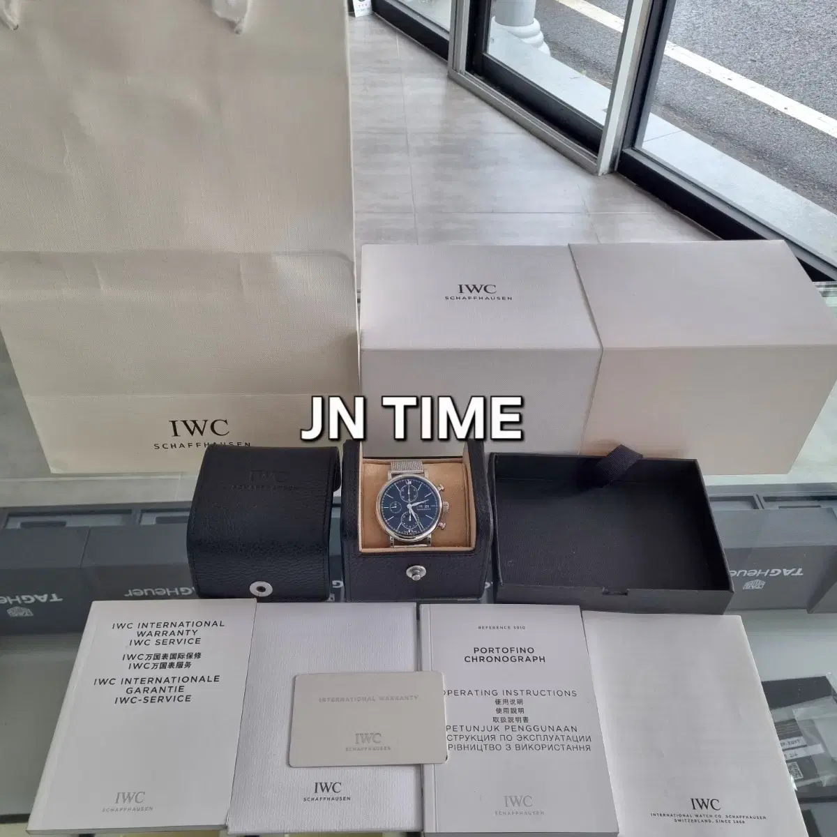 IWC 포르토피노 크로노 그래프 42mm 검판 IW391010