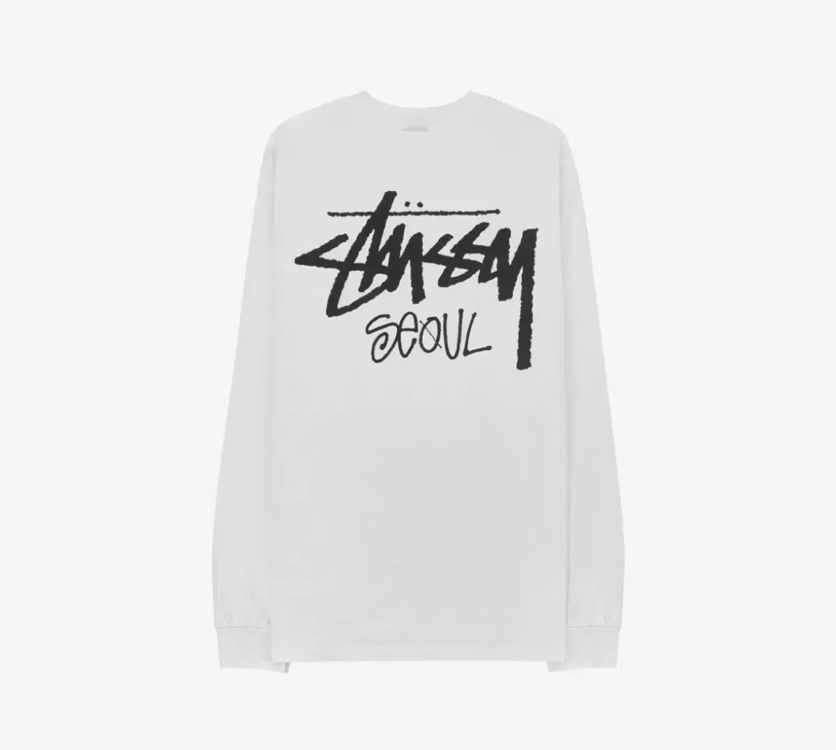 L 스투시 stussy 서울 롱슬리브 화이트 2025 미개봉 새제품 판매